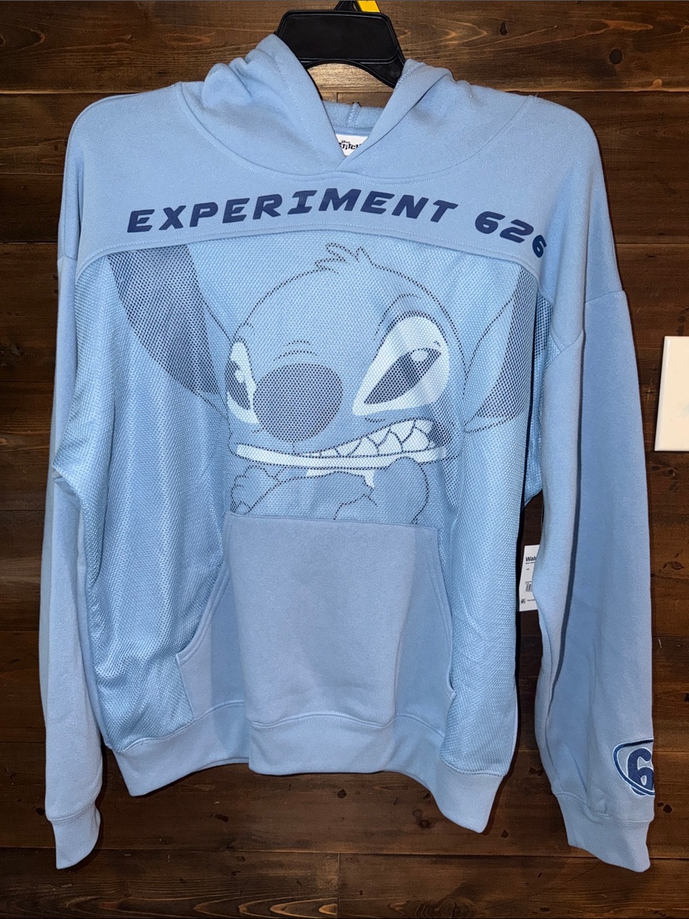Light Blue 'Experiment 626' Men's Hoodie with Graphic